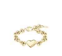 BOSS Goldfarbenes Gliederarmband mit Herzanhänger - Style HONEY LOVE, HB1580639 Goldfarben ONESI