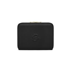 BOSS Grained matte folder with gold-tone accents - Style Conference folder A5 Signature Lady Blac, 58837091 Schwarz ONESI