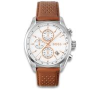 BOSS Grand Prix 44 Chronograph mit perforiertem Lederarmband - Style GRAND PRIX 44, 58733300 Braun ONESI