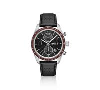 BOSS Grand Prix Vitesse Uhr mit schwarzem Zifferblatt und perforiertem Armband - Style GRAND PRIX, 58858206 Schwarz ONESI