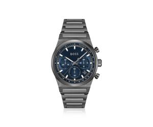 BOSS Grau beschichteter Chronograph mit blauem Zifferblatt - Style CANDOR CHRONO, 58244900 Grau ONESI