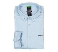 BOSS Green Hemd Herren Regular Fit Langarm Jersey blau, 3XL