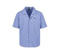 BOSS Green Kurzarmhemd Herren Comfort Fit Kurzarm Jersey blau, L