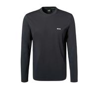 BOSS Green Longsleeve Herren Slim Fit Langarm Rundhals Baumwolle blau, XXL