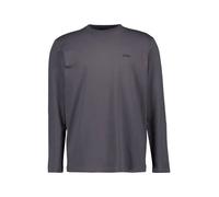 BOSS T-Shirt mit langen Ärmeln aus Stretch-Baumwolle mit Kontrast-Logo - Style Tee Long, 50506365 Dunkelgrau XXL
