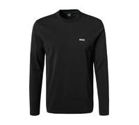 BOSS Green Longsleeve Herren Slim Fit Langarm Rundhals Baumwolle schwarz, 3XL