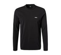 BOSS Green Longsleeve Herren Slim Fit Langarm Rundhals Baumwolle schwarz, XXL