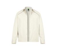 BOSS Green Overshirt Herren Umlegekragen Mikrofaser beige, XXL