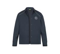 BOSS Green Overshirt Herren Umlegekragen Mikrofaser blau, L