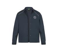 BOSS Green Overshirt Herren Umlegekragen Mikrofaser blau, XXL