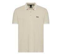 Poloshirt BOSS GREEN "Paddy", Herren, Gr. 5XL, beige (light beige274), Jersey, Obermaterial: 100% Baumwolle, regular fit, hoch geschlossener Ausschnitt, eng Bündchen, Shirts, mit kontrastfarbenen Stre