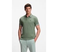 Poloshirt BOSS GREEN "Paddy", Herren, Gr. 4XL, open grün359, Jersey, Obermaterial: 100% Baumwolle, unifarben, regular fit, hoch geschlossener Ausschnitt, eng Bündchen, Shirts, mit kontrastfarbenen Str