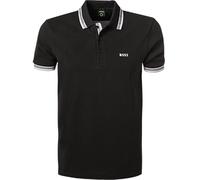 BOSS Green Polo-Shirt Herren Regular Fit Kurzarm Baumwoll-Piqué schwarz, L
