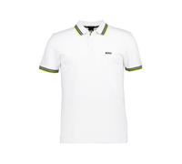 BOSS Green Polo-Shirt Herren Regular Fit Kurzarm Baumwoll-Piqué weiß, L