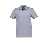 Poloshirt BOSS GREEN "Paul", Herren, Gr. XL, dunkelgrau026, Jersey, Obermaterial: 92% Baumwolle, 8% Elasthan, casual, slim fit, hoch geschlossener Ausschnitt, Kurzarm eingesetzt Bündchen kontrastfarbe