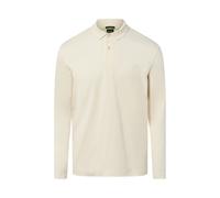 BOSS Green Polo-Shirt Herren Regular Fit Langarm Baumwoll-Jersey weiß, XXL
