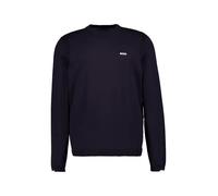 BOSS Pullover aus Baumwolle mit Kontrast-Logo - Style KN_Ever-X CN, 50556145 Dunkelblau M