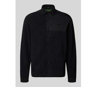 BOSS Green Regular Fit Fleecejacke mit Reißverschlusstaschen Modell 'ST_HOLE19' in Black, Größe XL