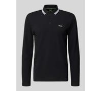 BOSS Green Regular Fit Poloshirt aus reiner Baumwolle Modell 'PLISY' in Black, Größe XL
