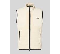 BOSS Green Regular Fit Weste mit Reißverschluss Modell 'HOLE19 SVEEDY' in Beige, Größe XXL