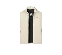 BOSS Green Steppweste Herren Stehkragen Mikrofaser beige, L