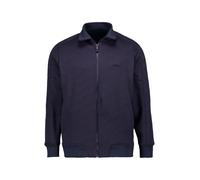 Sweatjacke BOSS GREEN "Mirror", Herren, Gr. XL, blau (dunkelblau402), Sweatware, Obermaterial: 99% Polyester, 1% Elasthan, unifarben, casual, regular fit normal, hoch geschlossener Ausschnitt, Langarm