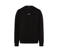 Sweatshirt BOSS GREEN "Stenson", Herren, Gr. S, schwarz (schwarz002), Sweatware, Obermaterial: 62% Baumwolle, 33% Polyester, 5% Elasthan, unifarben, casual, oversize normal, Rundhals, Langarm Bündchen