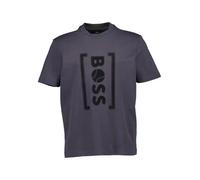 BOSS Green T-Shirt Herren Regular Fit Kurzarm Rundhals Baumwoll-Stretch grau, M