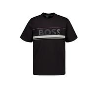 BOSS T-Shirt aus Baumwoll-Jersey mit Streifen und Logo - Style Tee Iconic Zone, 50550113 Schwarz M