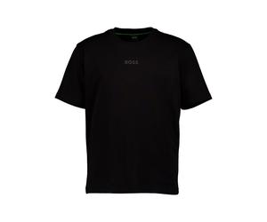 BOSS Green T-Shirt Herren Regular Fit Kurzarm Rundhals Baumwolle schwarz, XXL