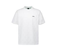 BOSS Green T-Shirt Herren Regular Fit Kurzarm Rundhals Baumwolle weiß, L