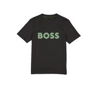 BOSS Regular-Fit T-Shirt aus Baumwoll-Jersey mit Mesh-Logo - Style Tee 1, 50512866 Dunkelgrau L