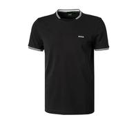 T-Shirt BOSS GREEN "Taul", Herren, Gr. M, schwarz (schwarz001), Single Jersey, Obermaterial: 92% Baumwolle, 8% Elasthan, regular fit normal, Rundhals, Rippbündchen, Shirts T-Shirt, aus softem Stretch-