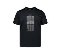 BOSS Porsche x BOSS T-Shirt aus merzerisierter Baumwolle mit reflektierendem Grafik-Print - Style TS_PS Spirit70 Grx, 50559811 Schwarz XL