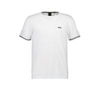 BOSS Green T-Shirt Herren Slim Fit Kurzarm Rundhals Baumwolle weiß, L