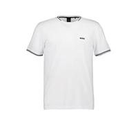 BOSS Green T-Shirt Herren Slim Fit Kurzarm Rundhals Baumwolle weiß, XXL