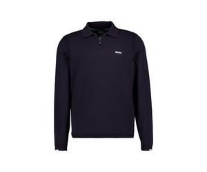 BOSS Green Troyer Herren Slim Fit Baumwolle blau, L