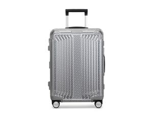 BOSS Großer BOSS x Samsonite Koffer aus silberfarbenem Aluminium 80 cm - Style TRUNK 80/30 ALUMINIUM MONOGRAM, 58448839 Silber ONESI