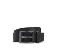 BOSS Gürtel aus genarbtem italienischem Leder mit Logo-Schließe - Style Elloy_Sz35, 50541158 Schwarz 80