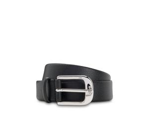 BOSS Gürtel aus genarbtem italienischem Leder mit polierter Dornschließe - Style Anna Belt 3 cm N., 50541161 Schwarz 100