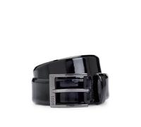 BOSS Gürtel aus italienischem Lackleder mit Logo-Schließe - Style Elloy-Pa_Sz35, 50530285 Schwarz 90
