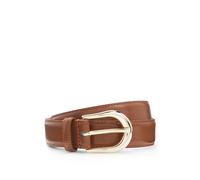 BOSS Gürtel aus italienischem Leder mit goldfarbener Schließe - Style Carol-St-G_Sz30, 50536887 Braun 85