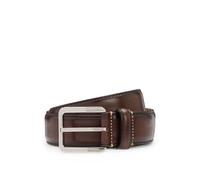 BOSS Gürtel aus italienischem Leder mit kontrastfarbenen Nähten - Style Lars-St_Sz35, 50522757 Dunkelbraun 100