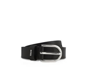 BOSS Gürtel aus italienischem Leder mit Logo-Schlaufe - Style Scarlet-A-BOSS_Sz25, 50553383 Dunkelbraun 100