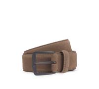 BOSS Gürtel aus italienischem Veloursleder mit Schließe in Gunmetal - Style Syhr-Sd-St_Sz35, 50558716 Beige 80