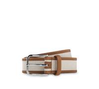 BOSS Gürtel aus Leder und Canvas mit Dornschließe - Style Madison-B1_Canv_Sz35, 50563950 Hellbeige 100