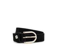BOSS Gürtel aus Veloursleder mit Double-B-Monogramm - Style Scarlet-BB-Sd-G_Sz25, 50522643 Schwarz 70