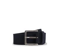 BOSS Gürtel aus Veloursleder mit gravierter Logo-Schließe aus Metall - Style Ronnie-Sd-St_Sz35, 50537177 Dunkelblau 105