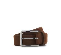BOSS Gürtel aus Veloursleder mit Schließe in Silber-Optik - Style Caleb-Sd_Sz35, 50542138 Dunkelbraun 95