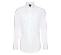 BOSS Slim Fit Hemd weiss, Einfarbig
